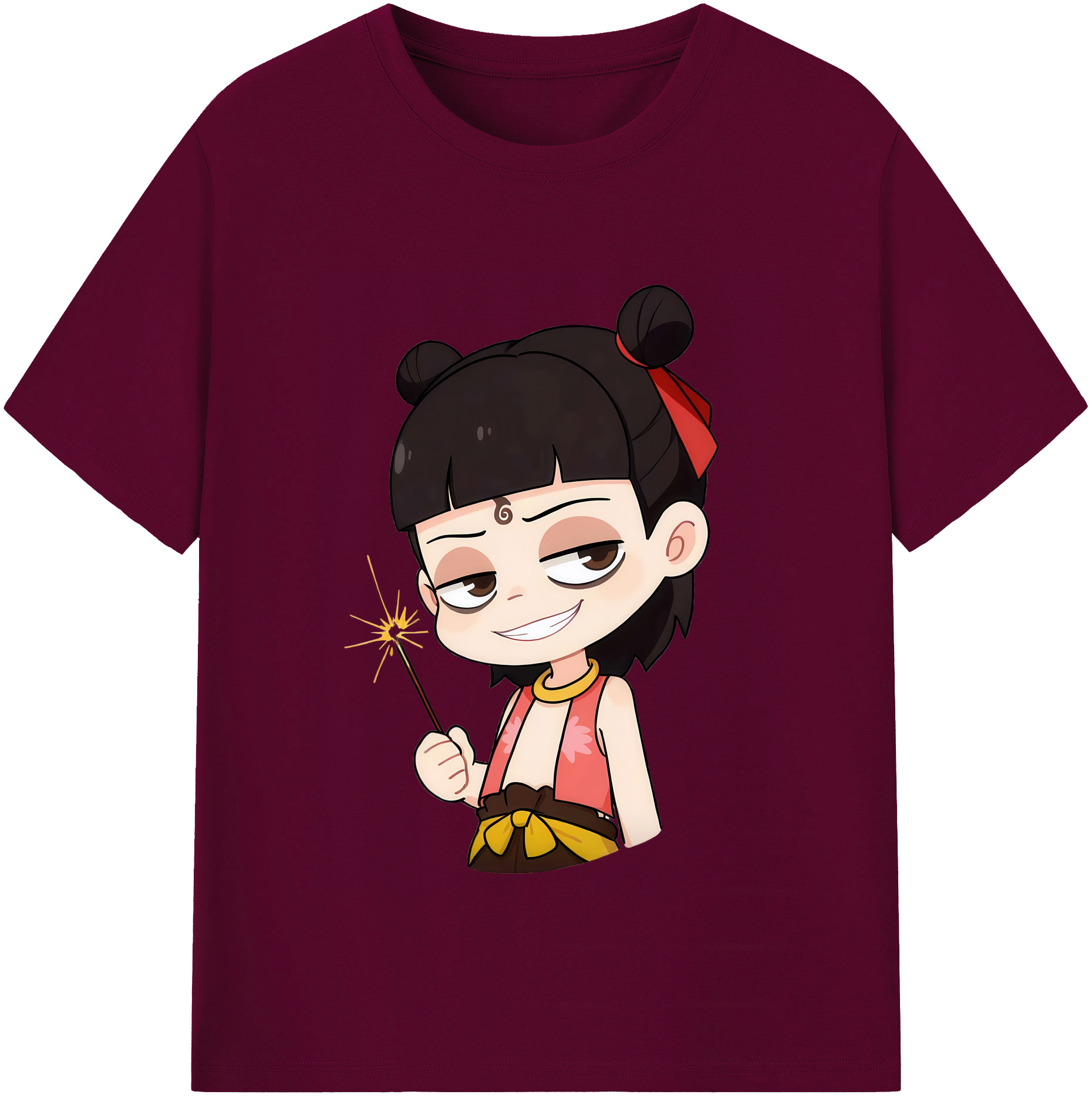 （画像用） Ne Zha 2 ナタ 魔童の大暴れ レディースカジュアルプリントTシャツ（綿100％）